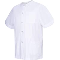 MISEMIYA - Casaca Sanitarios Mujer con BOTÓN Cuello Redondo Uniforme Laboral CLINICA Hospital Ropa Laboral - Ref.831
